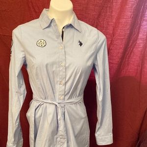 LAST CHANCE! American Polo Association Blue Shirt Dress